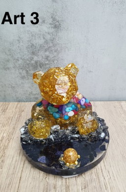 Bear Art Set (Includes 1 Bear Love + Heart Shaped Butter Cookies + Iridescent Flower)