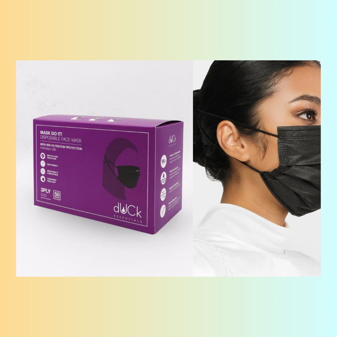 Mask Do It Disposable Face Mask (Head-loop) in Black