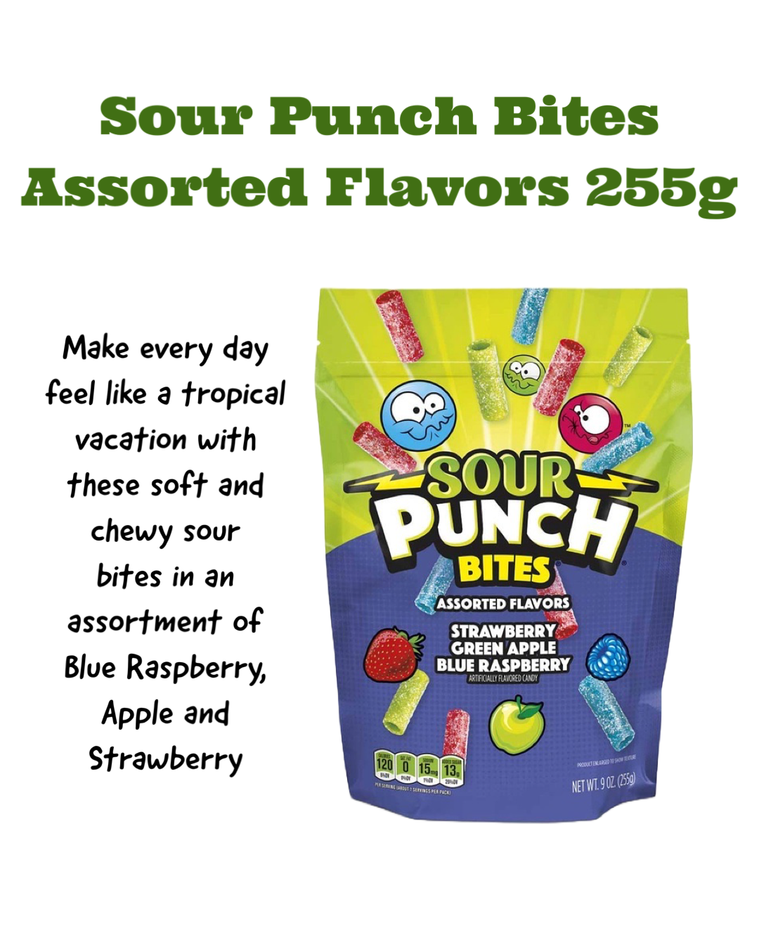 Sour Punch Bites Assorted Flavours 255g