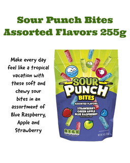Sour Punch Bites Assorted Flavours 255g