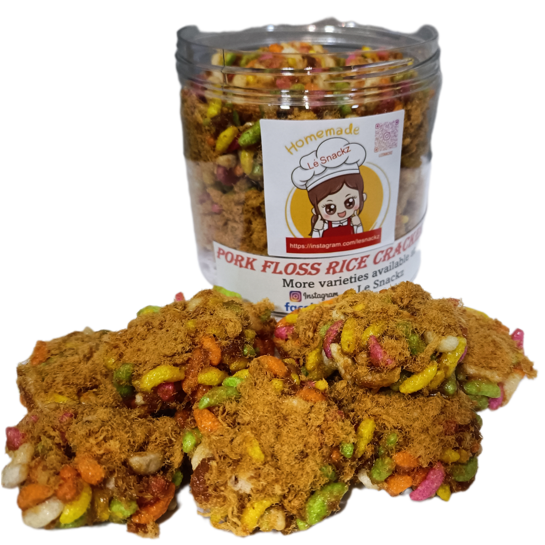 Pork floss rice cracker