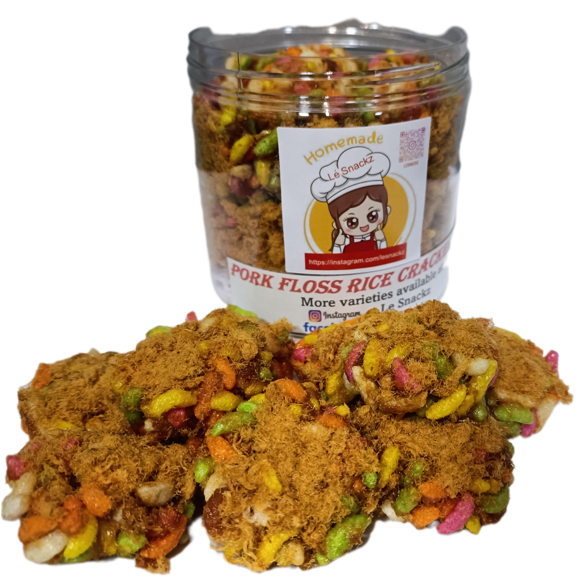 Pork floss rice cracker_0