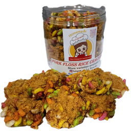 Pork floss rice cracker