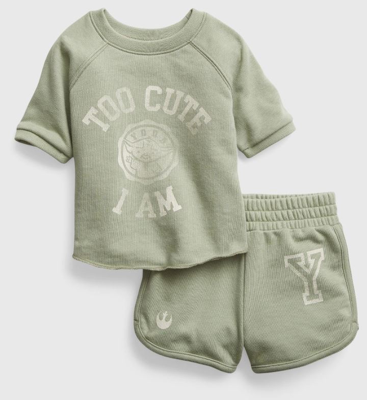 Baby Yoda Sweat Short Set