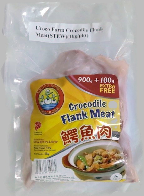 Croco Farm Frozen Crocodile Flank Meat(STEW)(900g+100gEXTRA FREE/pkt) Buy 4 Packets for $140 and get complimentary delivery_1
