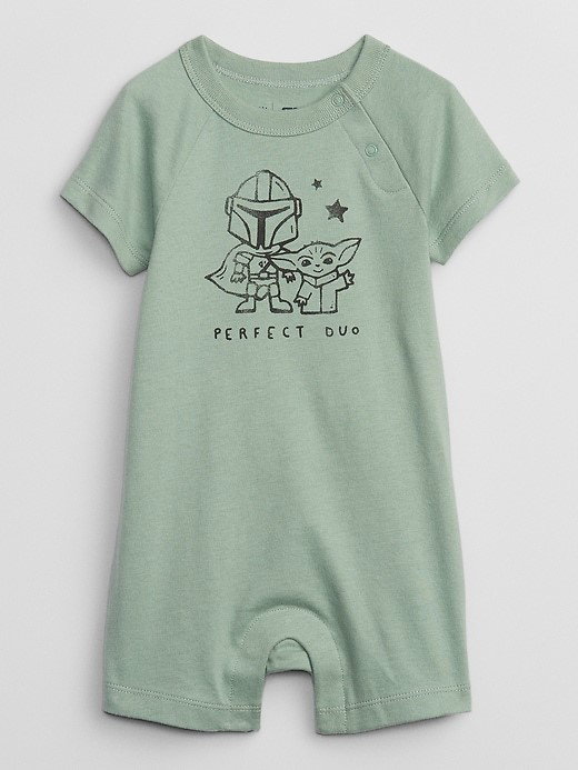 Baby Mandalorian Yoda Romper_0