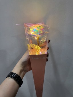 Iridescent Flower with fairy lights