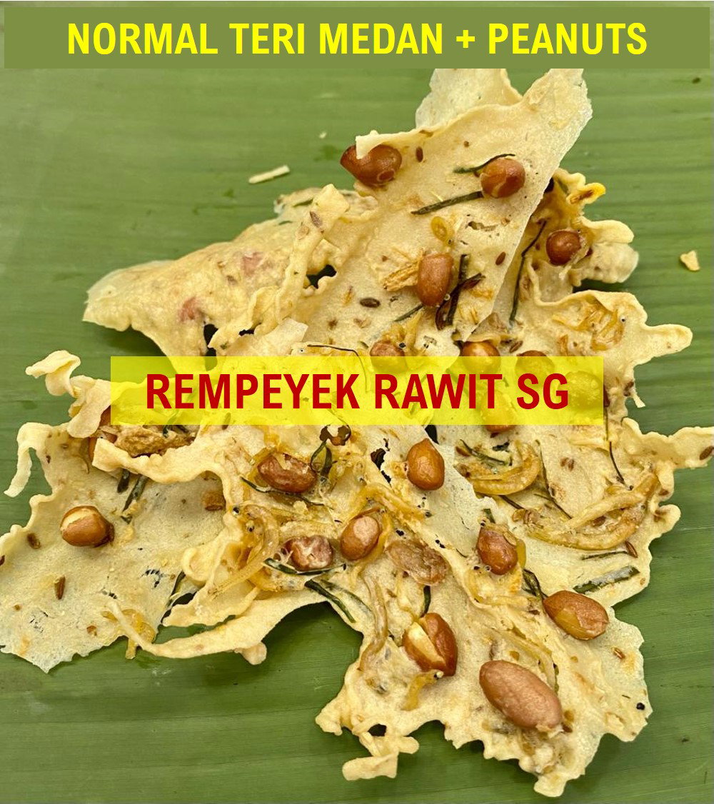 Normal Rempeyek Teri Medan Kacang (Whitebait Anchovies + Peanuts) - Tub