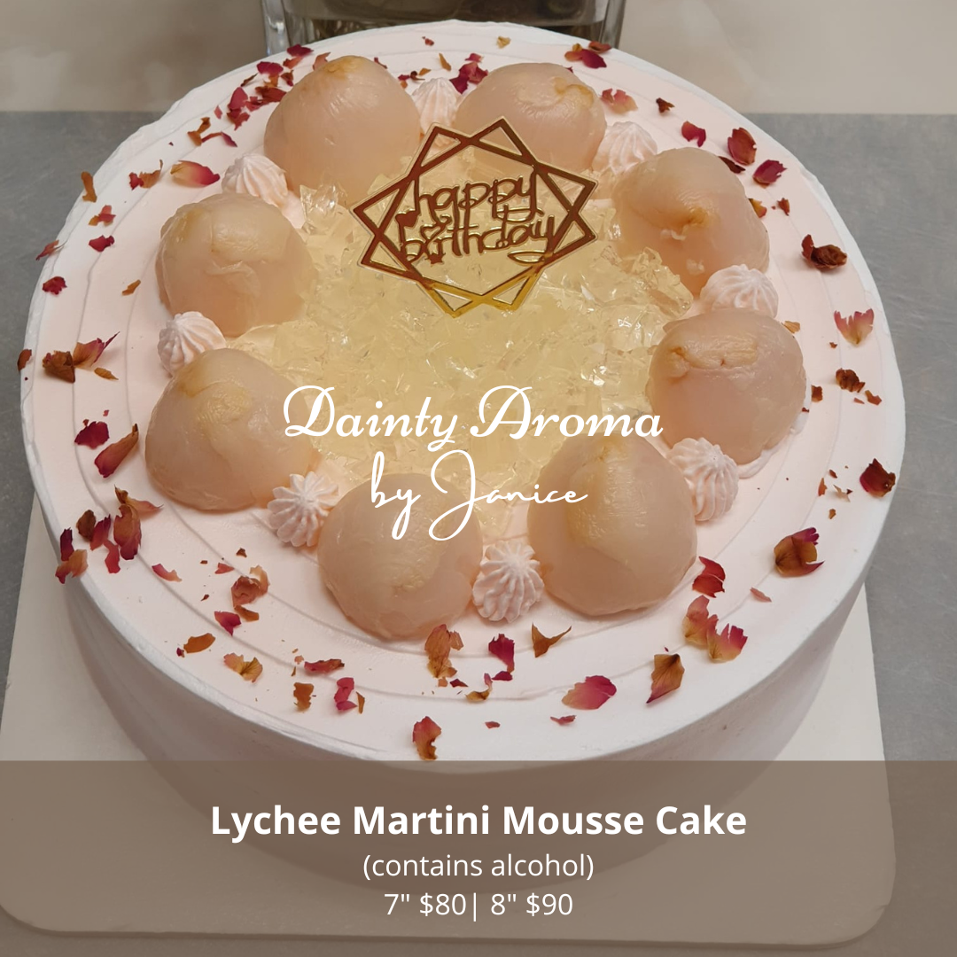 Lychee Martini Mousse Cake