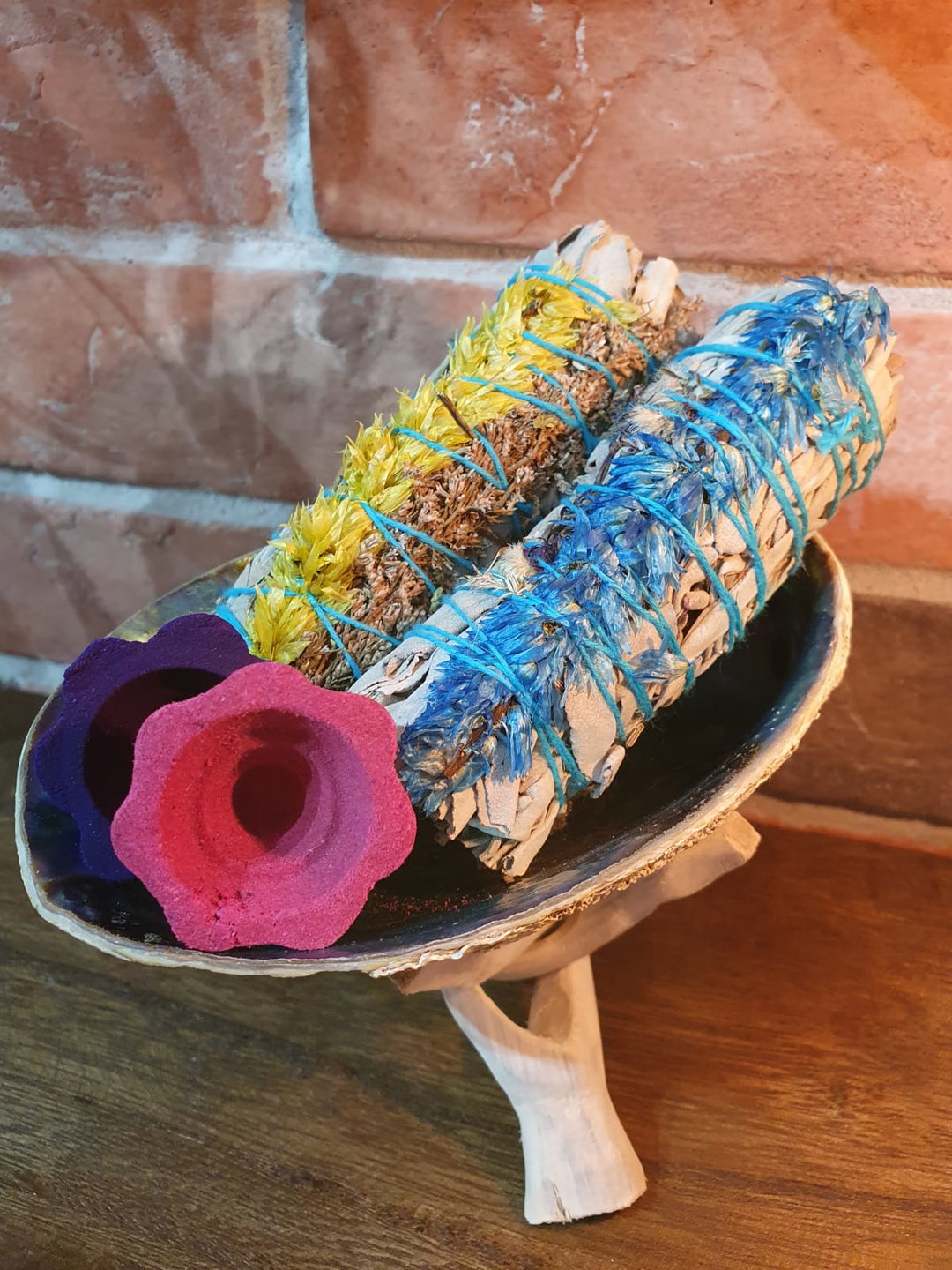 Abalone Shell/ Fire Flower Smudging Kit 