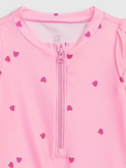 Strawberry Rash Guard Swim one piece