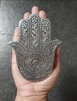 Hamsa hand incense stick holder- Gold & Silver