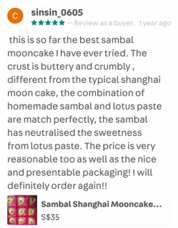 Shanghai Sambal lotus mooncake! Non- vegetarian 