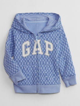 Zip Hoodie Checkered Blue