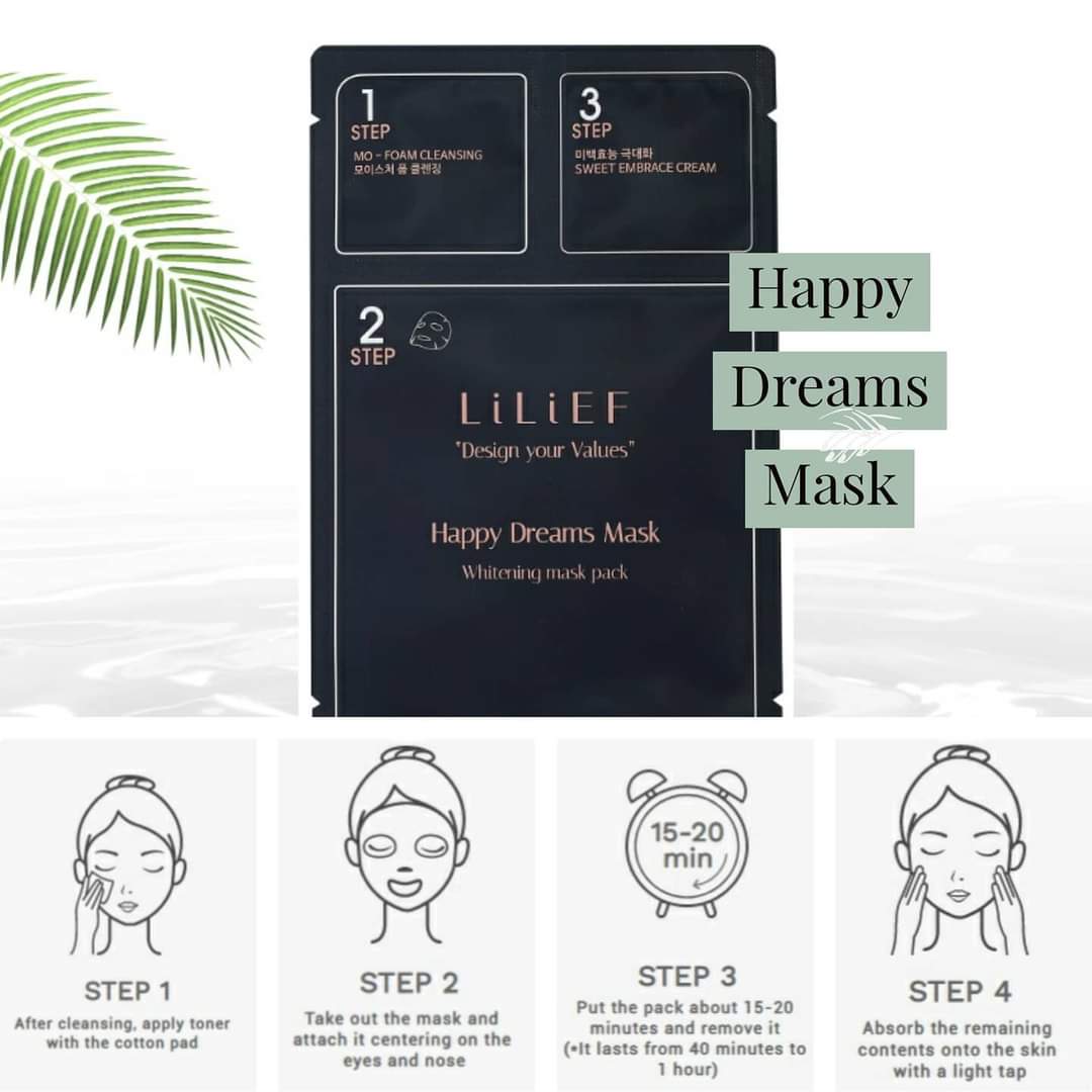 Korea Happy Dream Mask Pack (1×10pcs) Each@$4
