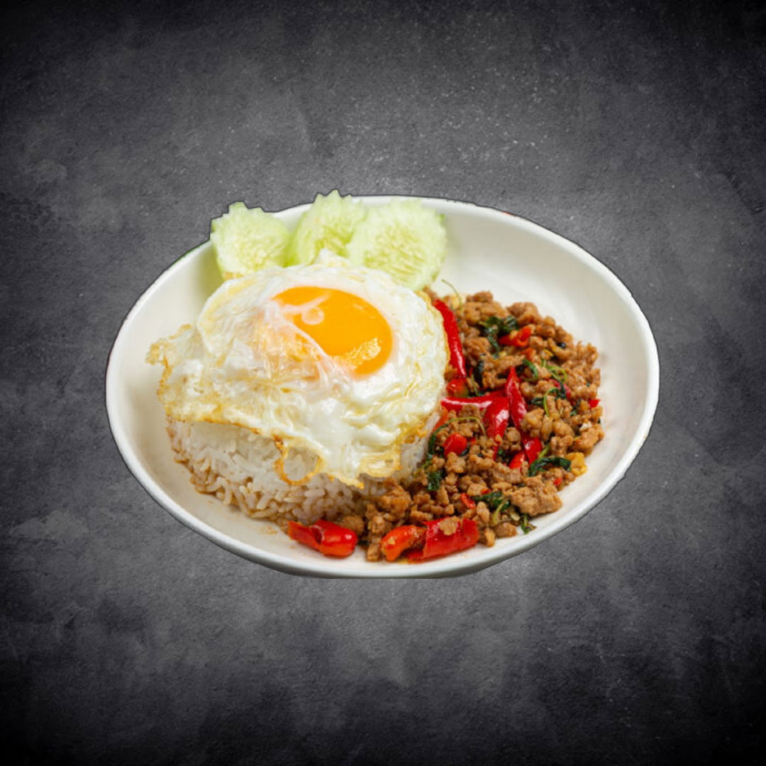 Thai Basil Minced Pork / Chicken / Seafood With Rice & Sunny Egg
