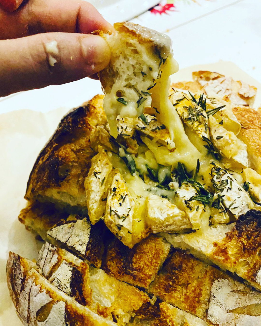 Rosemary Sourdough with Camembert Cheese 