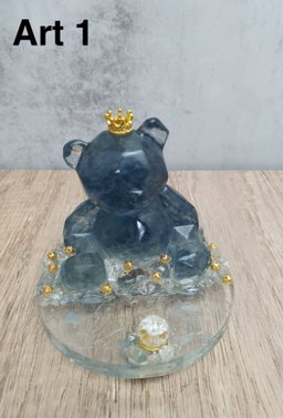 Bear Art Set (Includes 1 Bear Love + Heart Shaped Butter Cookies + Iridescent Flower)