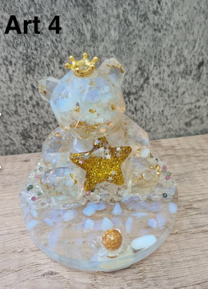 Bear Art Set (Includes 1 Bear Love + Heart Shaped Butter Cookies + Iridescent Flower)_3