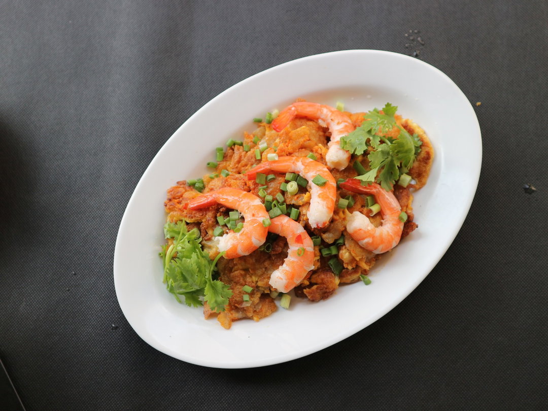 FRIED PRAWN OMELETTE 虾煎