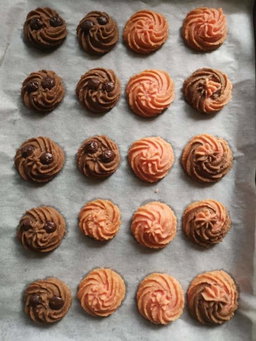 Eggless Dark chocolate butter cookies 