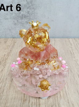 Bear Art Set (Includes 1 Bear Love + Heart Shaped Butter Cookies + Iridescent Flower)