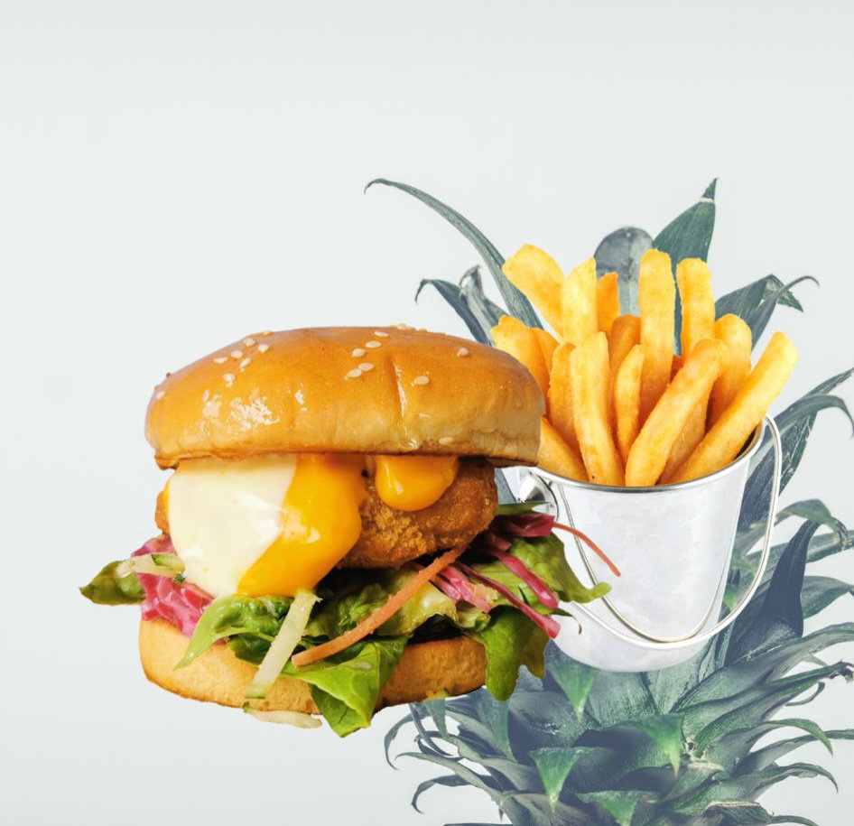 SD2 Chessy Chicken Katsu Burger with Fries 