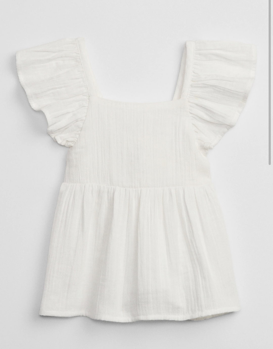 Flutter Sleeve Top White