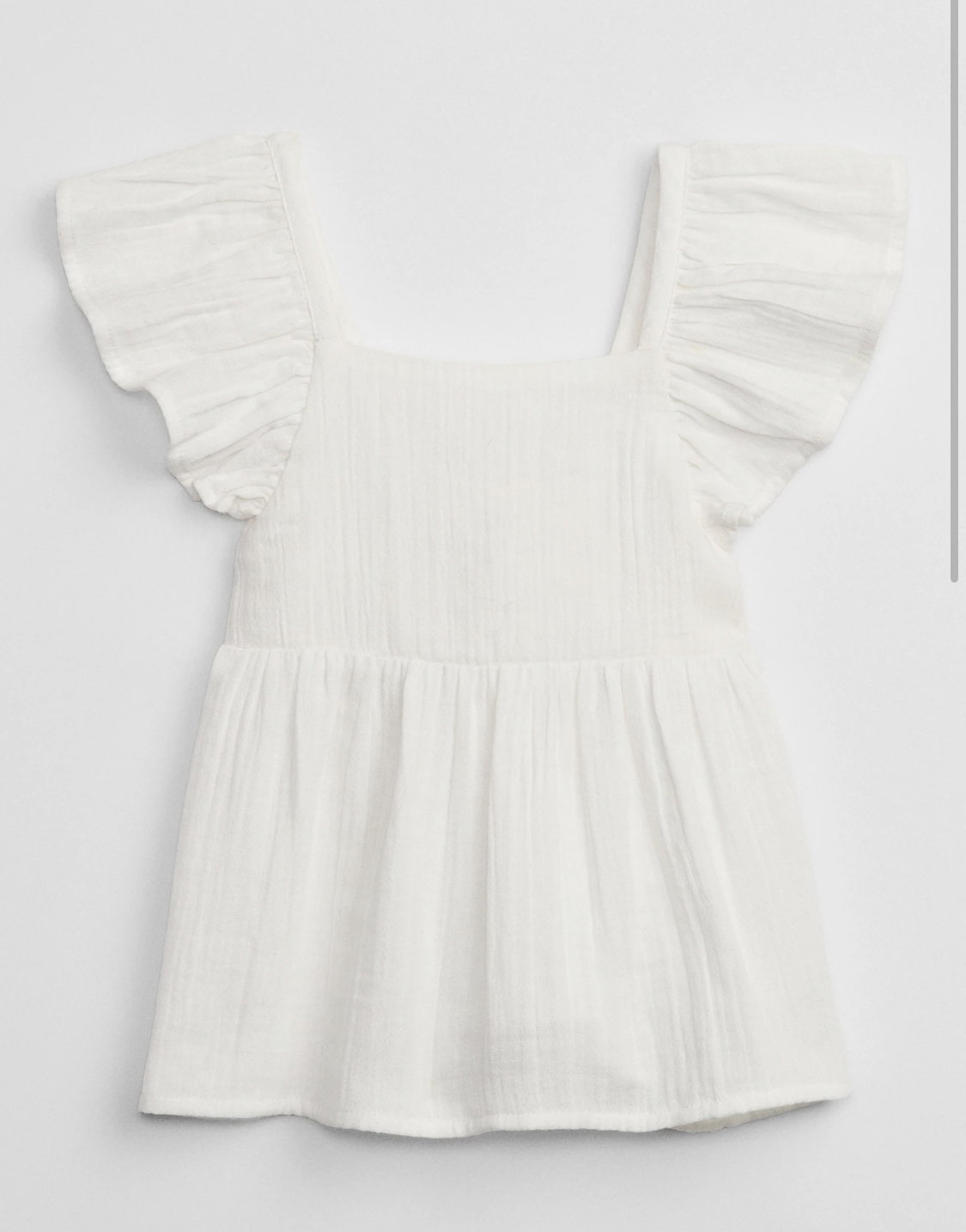 Flutter Sleeve Top White_0