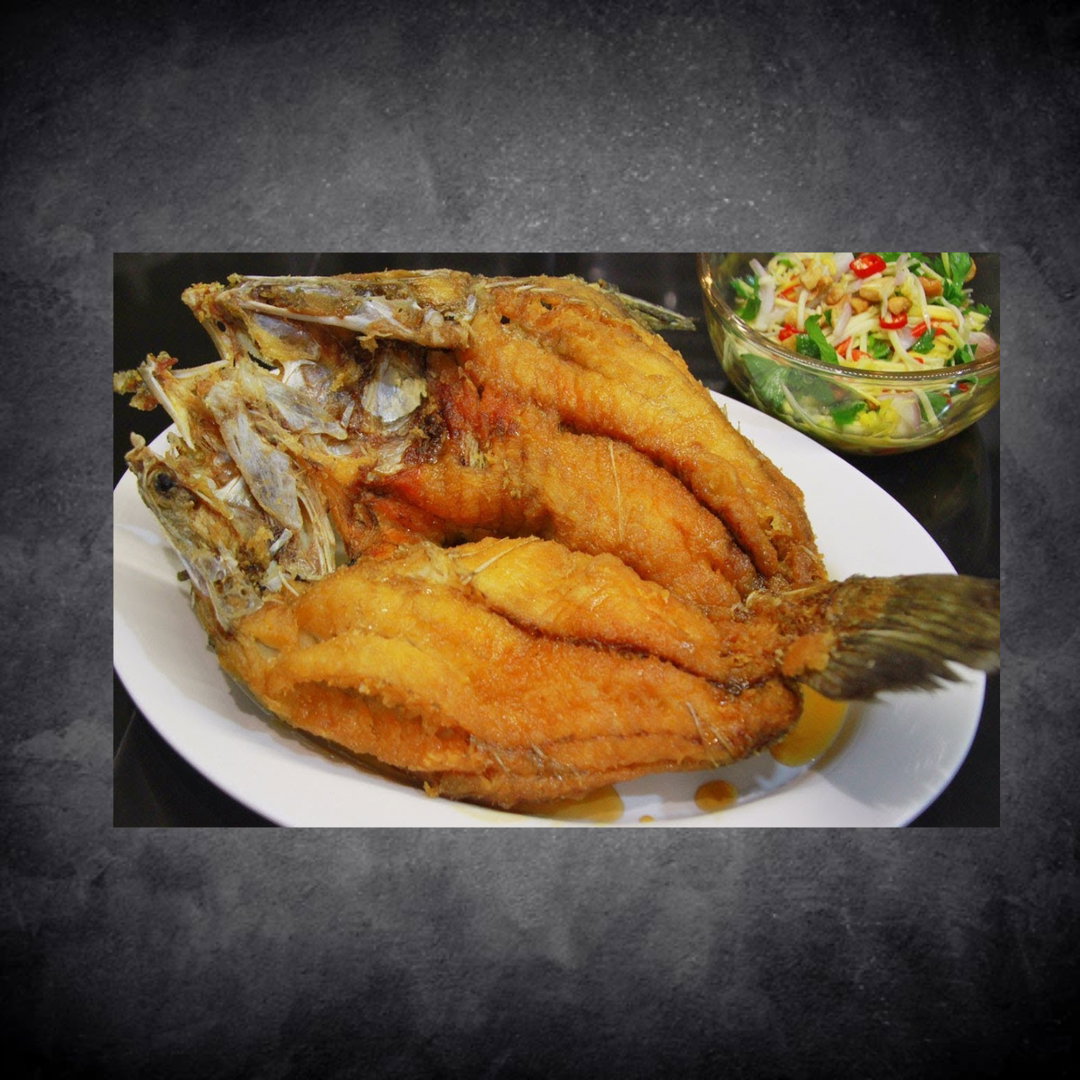 Deep Fried Seabass in Fish Sauce