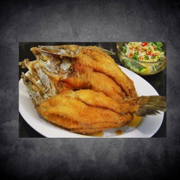 Deep Fried Seabass in Fish Sauce