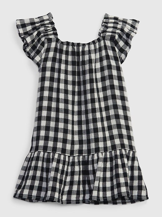 Crinkle Gauze Gingham Tiered Dress_1