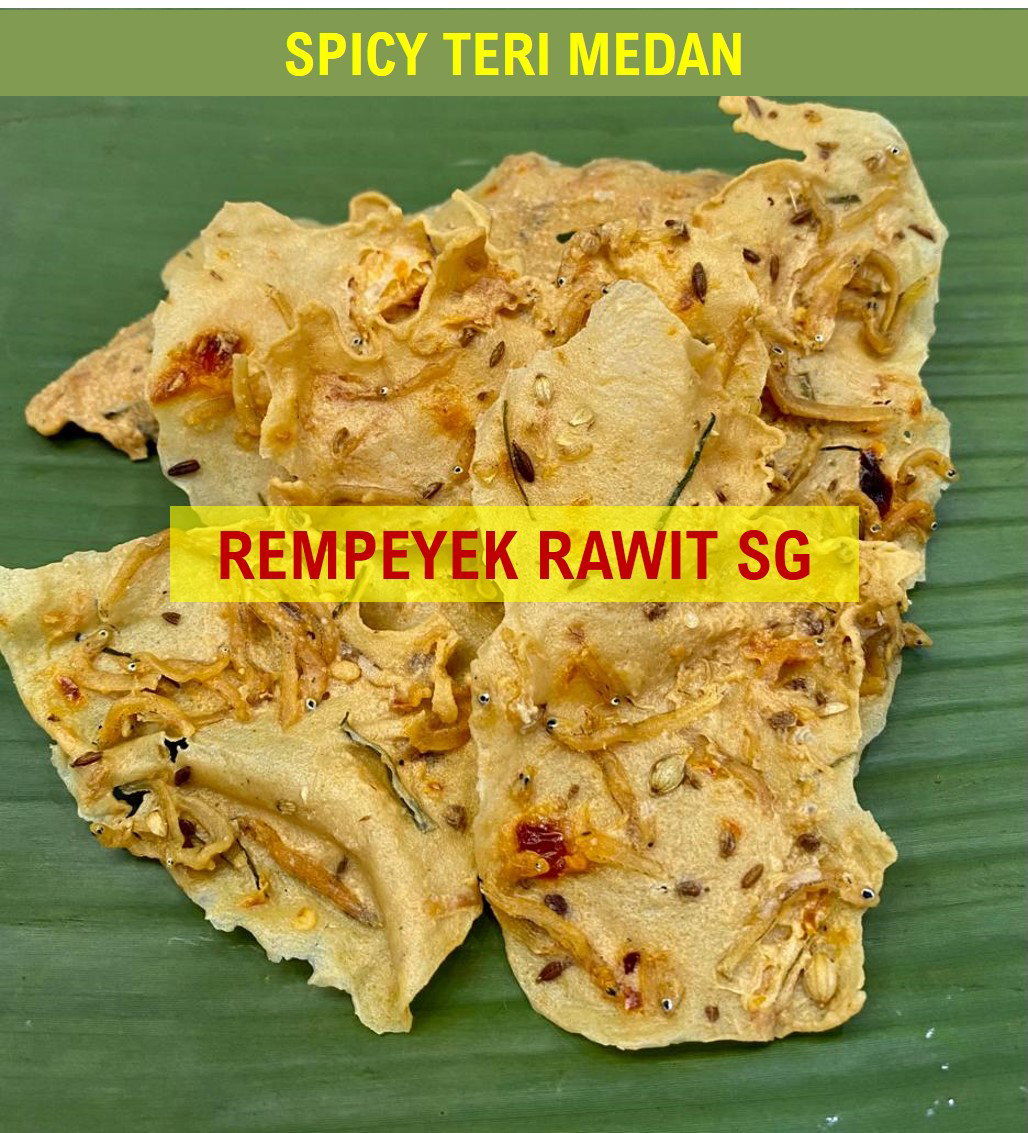 Spicy Rempeyek Teri Medan (Whitebait Anchovies) - Tub
