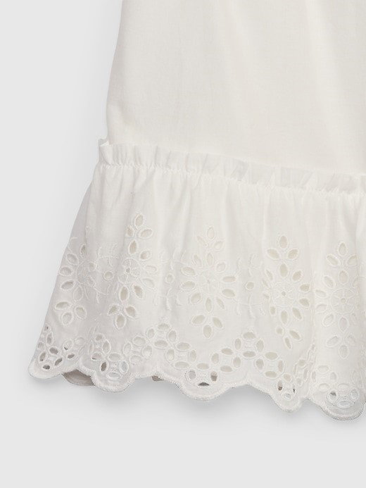 Flutter Eyelet Dress in off white_2