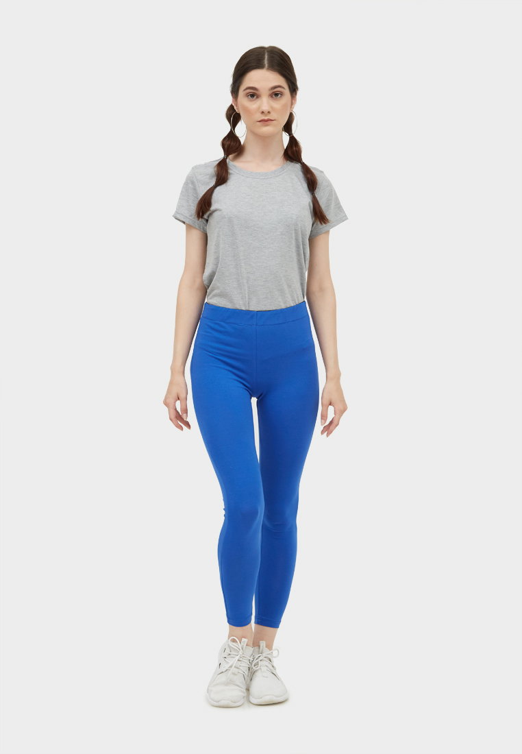 Ladies High Waisted Legging Royal blue(Solid Color)_0