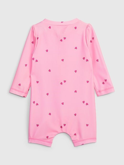 Strawberry Rash Guard Swim one piece_2