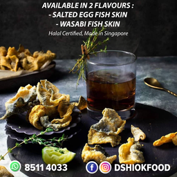 Inspira Fish Skin Crisps 6 Packs Bundle *Salted Egg + Wasabi Salted Egg*