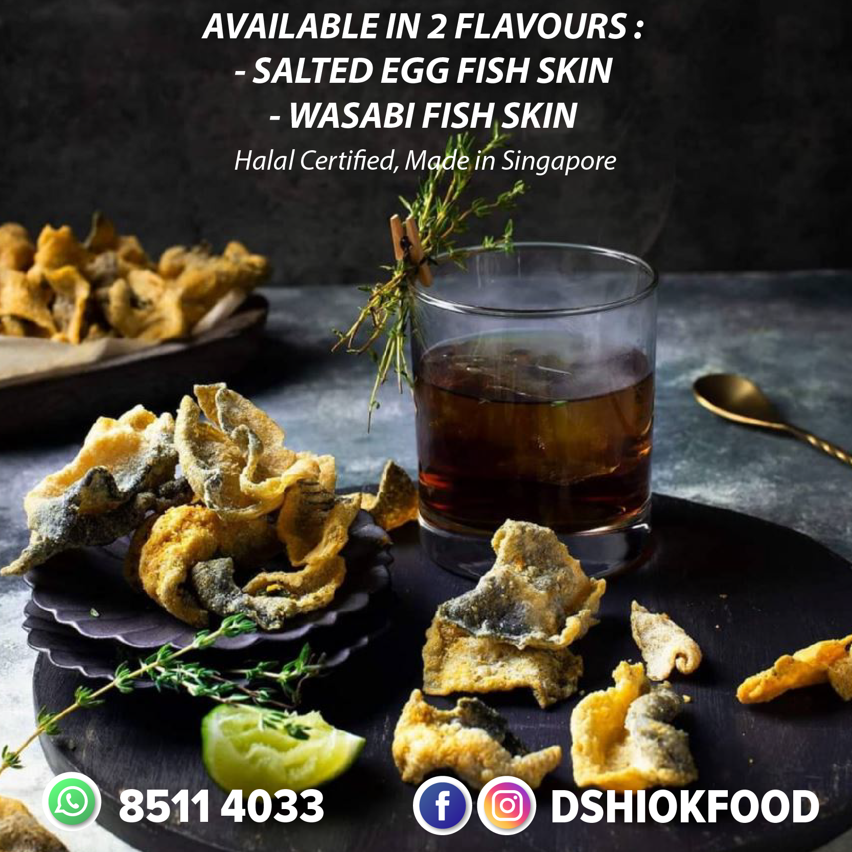 Inspira Fish Skin Crisps 6 Packs Bundle *Salted Egg + Wasabi Salted Egg*_2