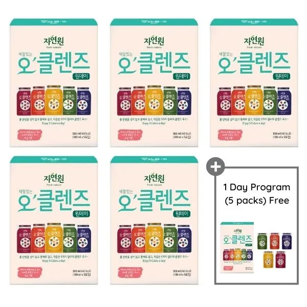 5’Cleanse Juice Cleanse 5-Day Program + 1-Day Program Free (180ml x 5 pouch x 6 box)_0