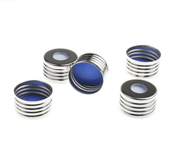 20ML CLEAR GLASS SCREW HEADSPACE VIAL 22.5*75MM, 18MM SILVER COLOR OPEN TOP METAL CAP (PACK OF 100)