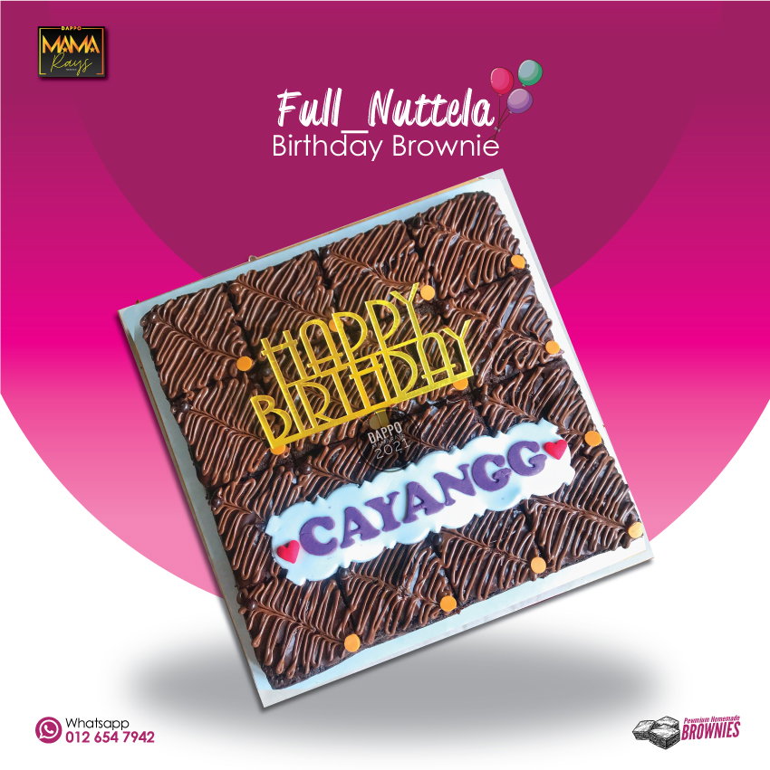 Full Nutella Birthday Brownie