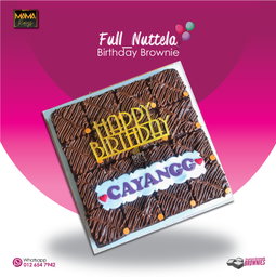 Full Nutella Birthday Brownie