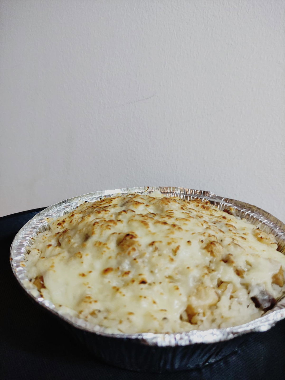 Baked Rice with Cheese and Real Pork Bits