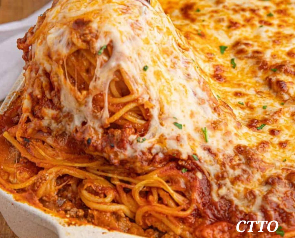 Baked Spaghetti (Brulee)