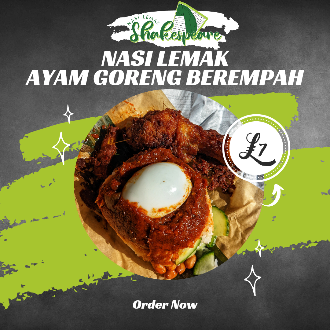 Nasi Lemak Bungkus with Ayam Goreng Berempah
